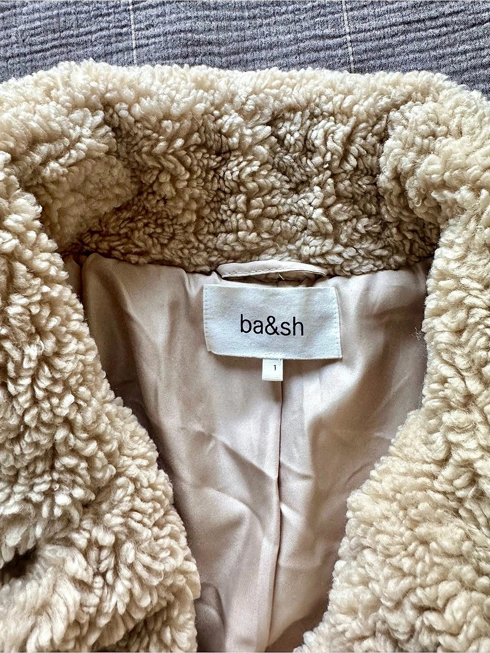 ba&sh Sandy Teddy Jacket Beige - Picture 3 of 3